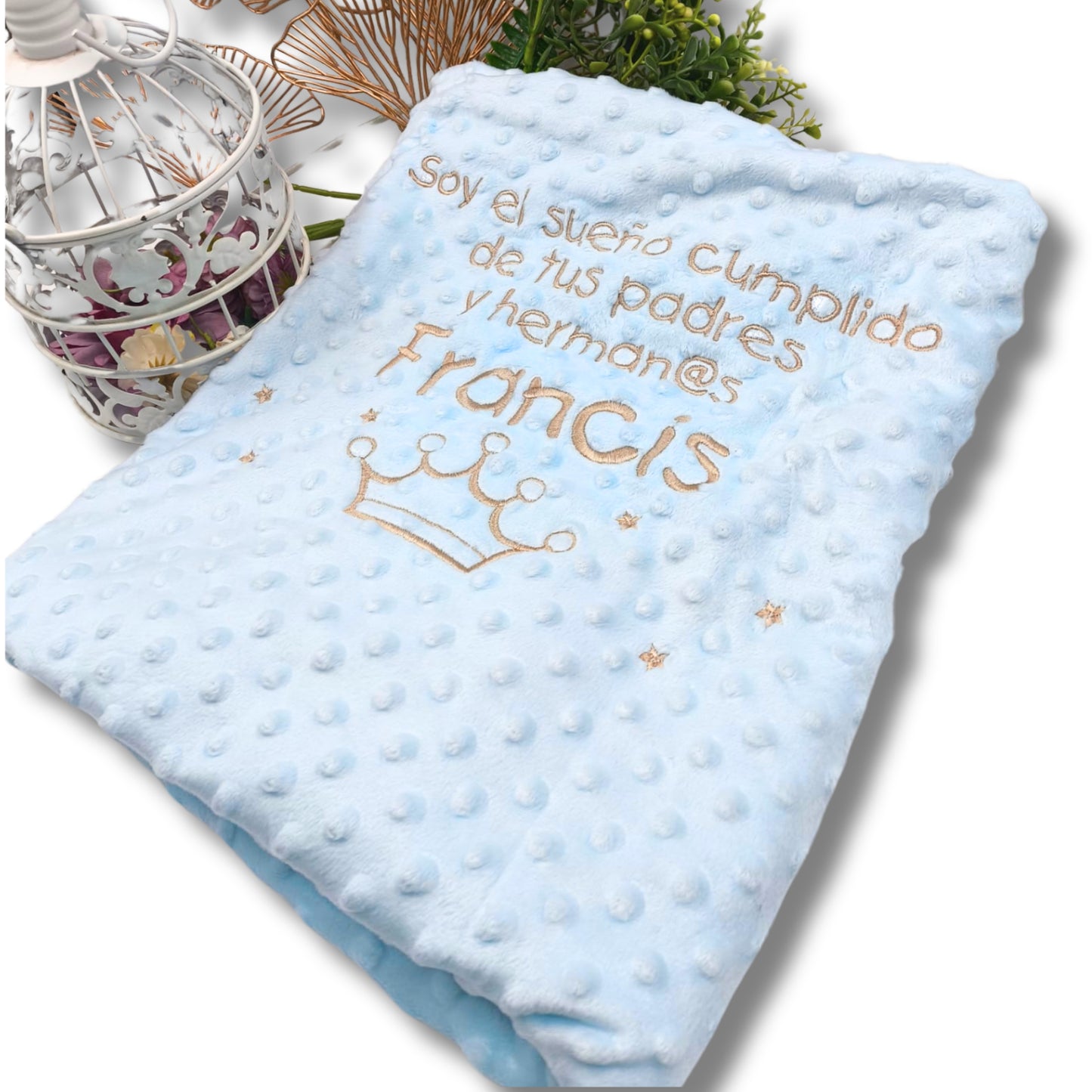Pita Home®️ Manta Bebé Personalizada con Frase y Nombre - Manta