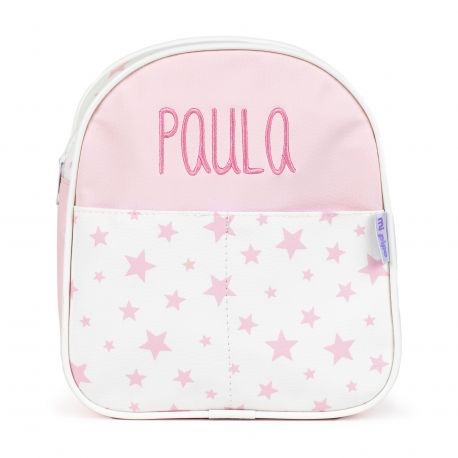 NUEVA Mochila Estrellas Rosa Personalizada.