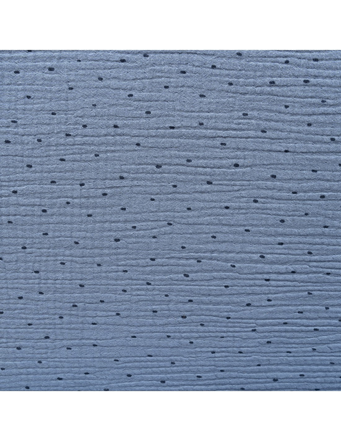 Interbaby Set 2 Pcs Edredon Muselina Funda Nordica+Chichonera Modelo Puntos Petroleo