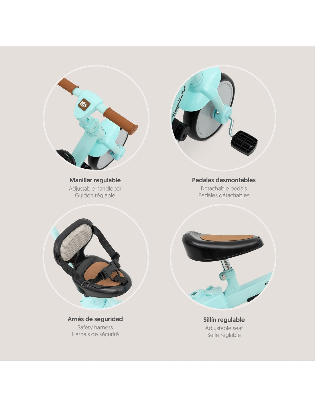 Interbaby Triciclo Infantil Verde