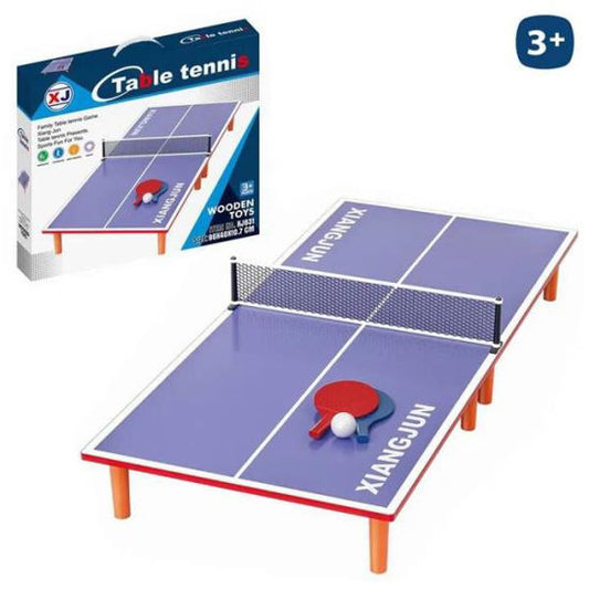 MESA PING PONG+2 RAQUETAS+1 PELOTA+RED MADERA 90X40X10,70CM