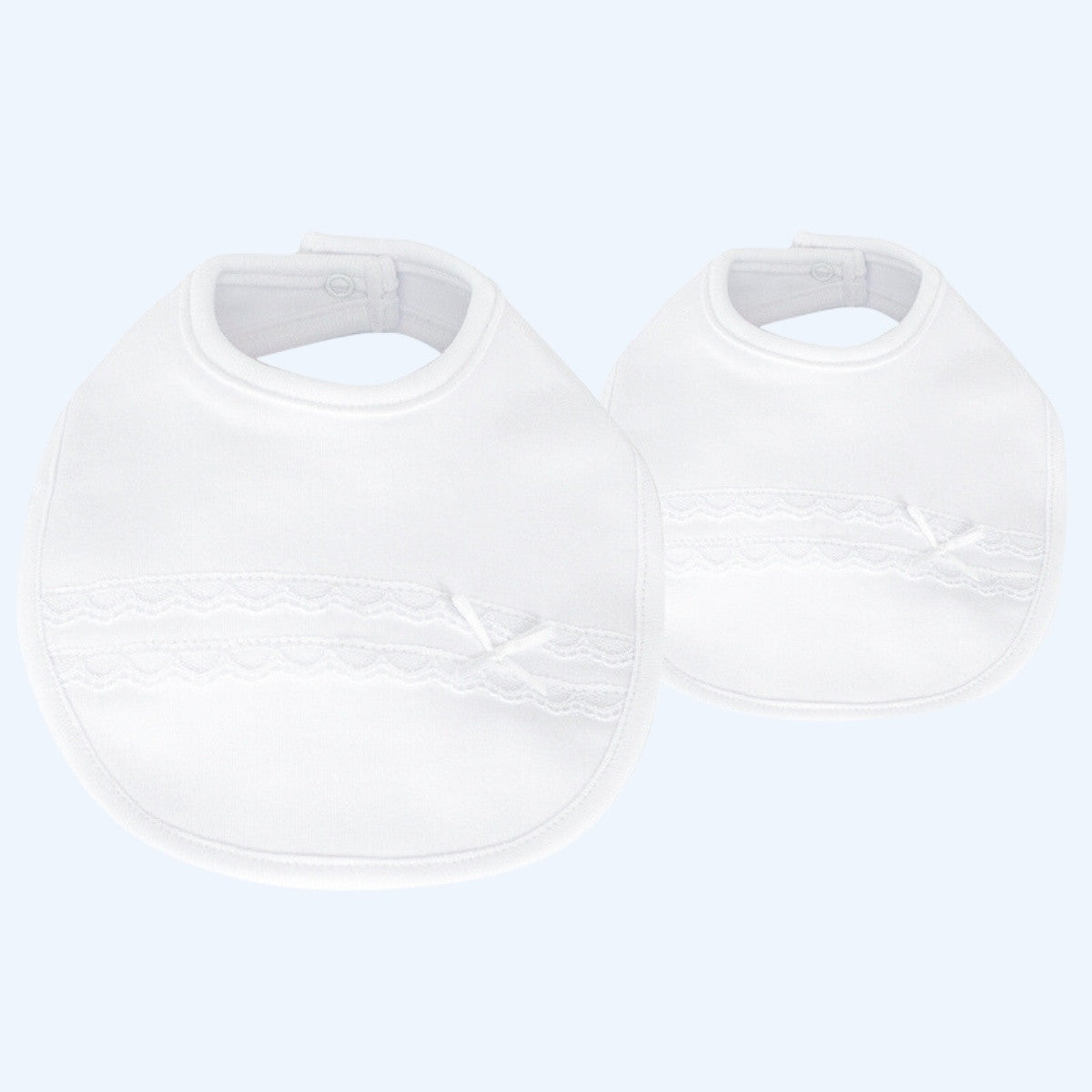 PACK DE DOS BABEROS PUNTILLAS BLANCO 3,70 € Impuestos excluidos MODELO: 74021 BLANCO Cantidad 1