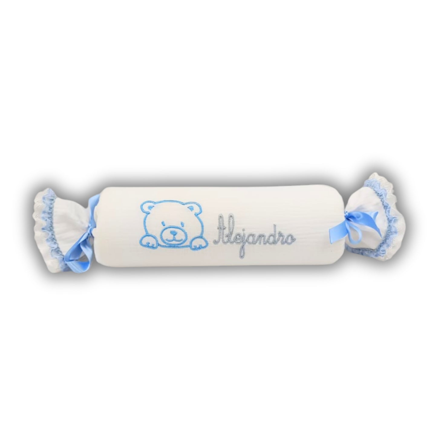 PITA HOME® Caramelo bebé con Nombre, modelo blanco con oso.