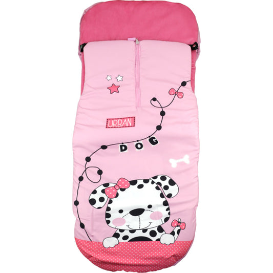 SACO CARRO CORALINA ESTAMPADO PERRITO ROSA