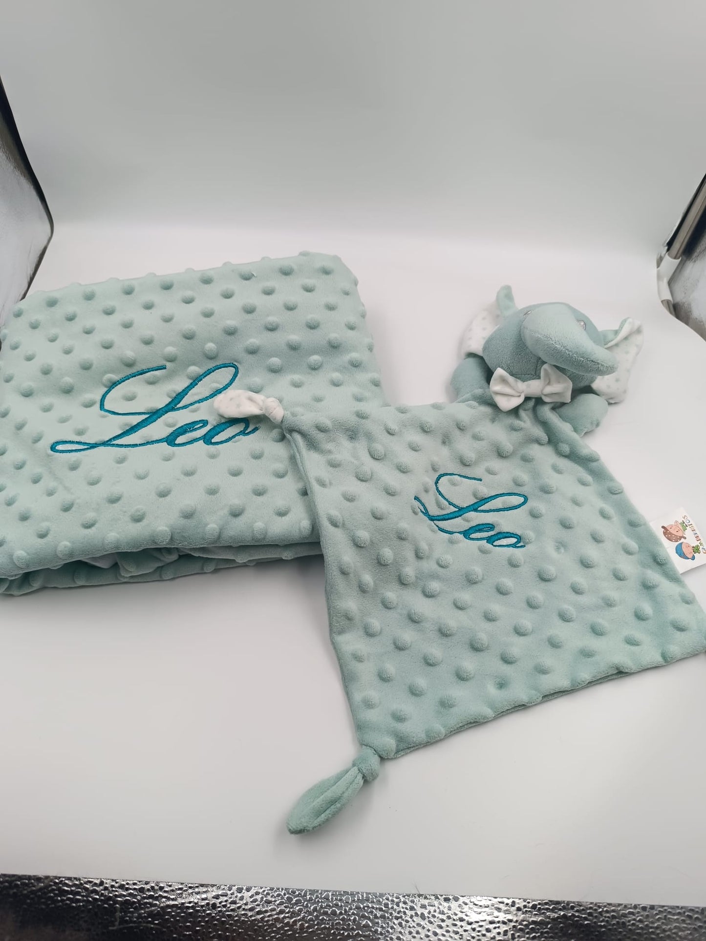 MANTA + DOUDOU PERSONALIZADA CON NOMBRE