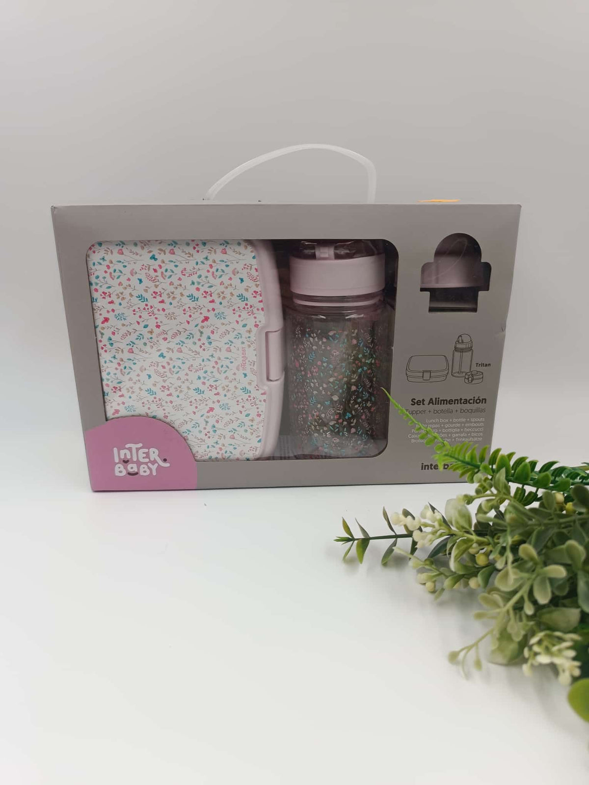 SET FIAMBRERA , BOTELLA DE AGUA Y 2 TAPONES Inter Baby