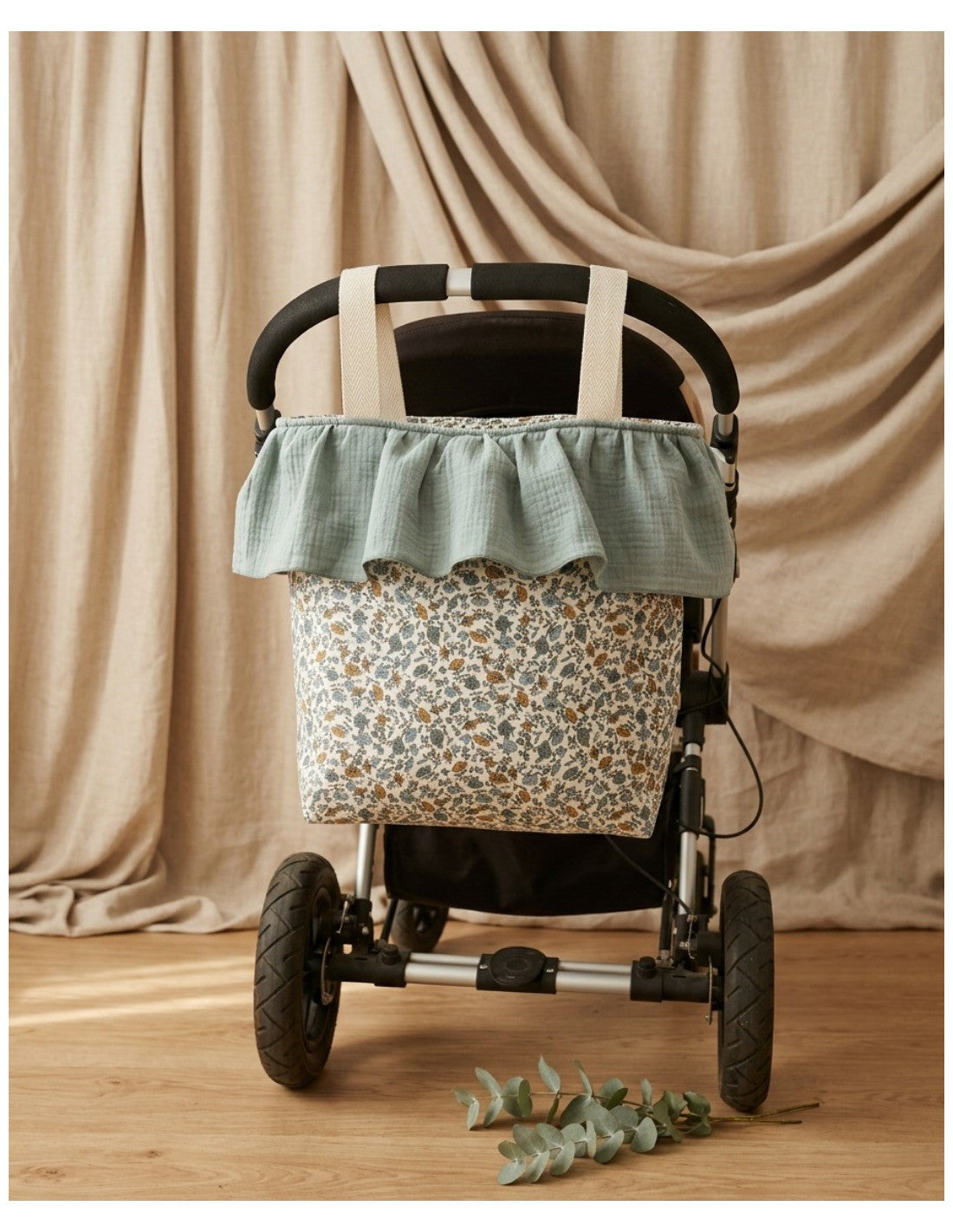 BOLSO FLOR ANGELA ROSA O VERDE MUSELINA MQ