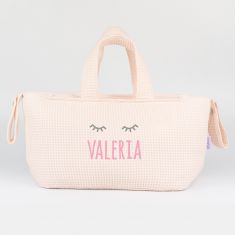 Bolso Mini Gofre Rosa Soft Personalizado