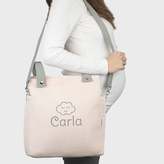 Bolso Panera Gofre Rosa Soft Personalizado