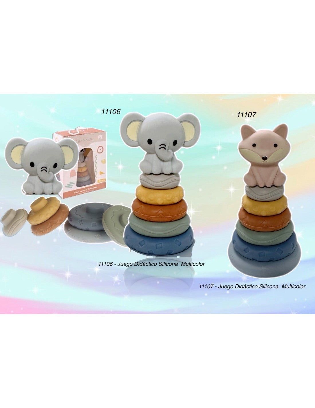 JUEGO DIDÁCTICO SILICONA, GAMBERRITOS + 12 M