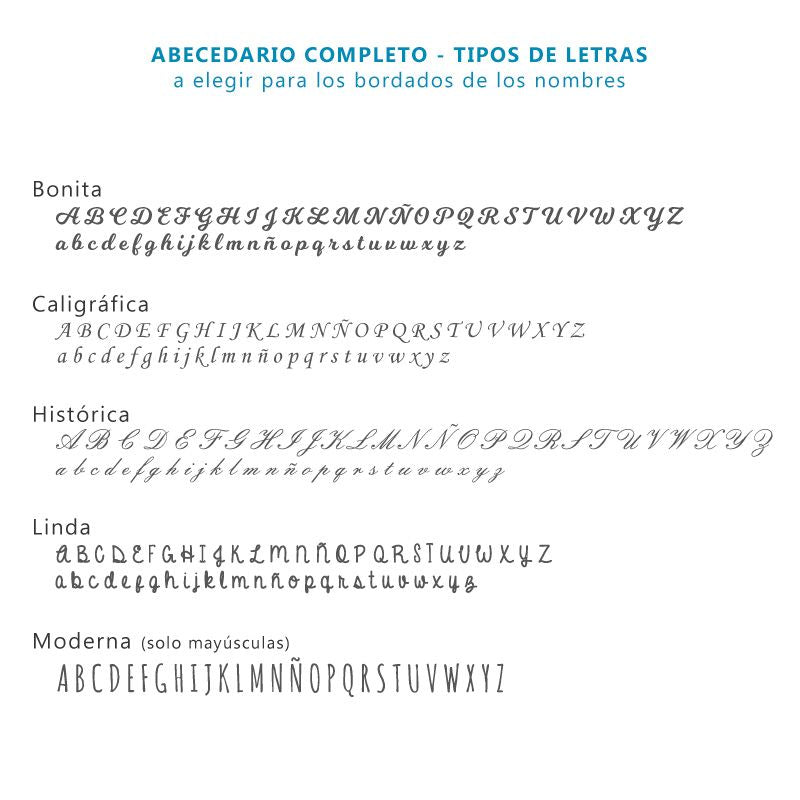 Manta Clásica Básica (380 gr/m2) Personalizada con dos nombres (o Nombre y Fecha), más dibujo y lazo.