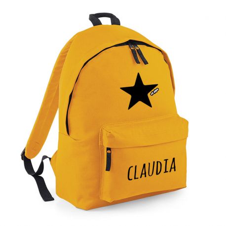 Mochila Junior Mostaza personalizada, dibujo a elegir