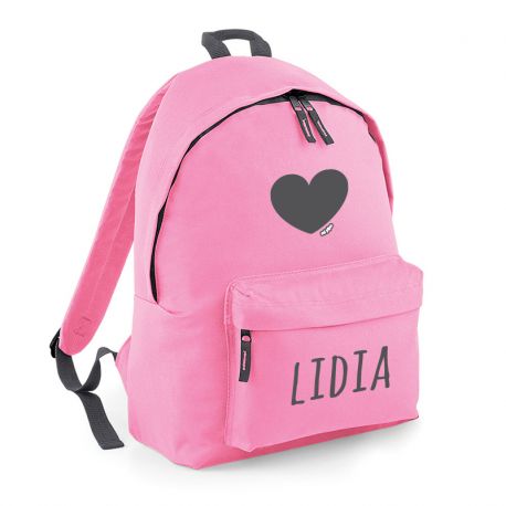 Mochila Junior Rosa personalizada, dibujo a elegir