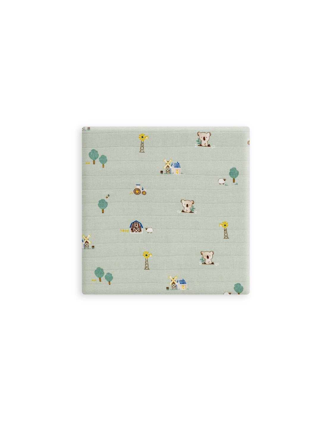 Muselina 1,20 x 1,20 Modelo Granja Koala Verde