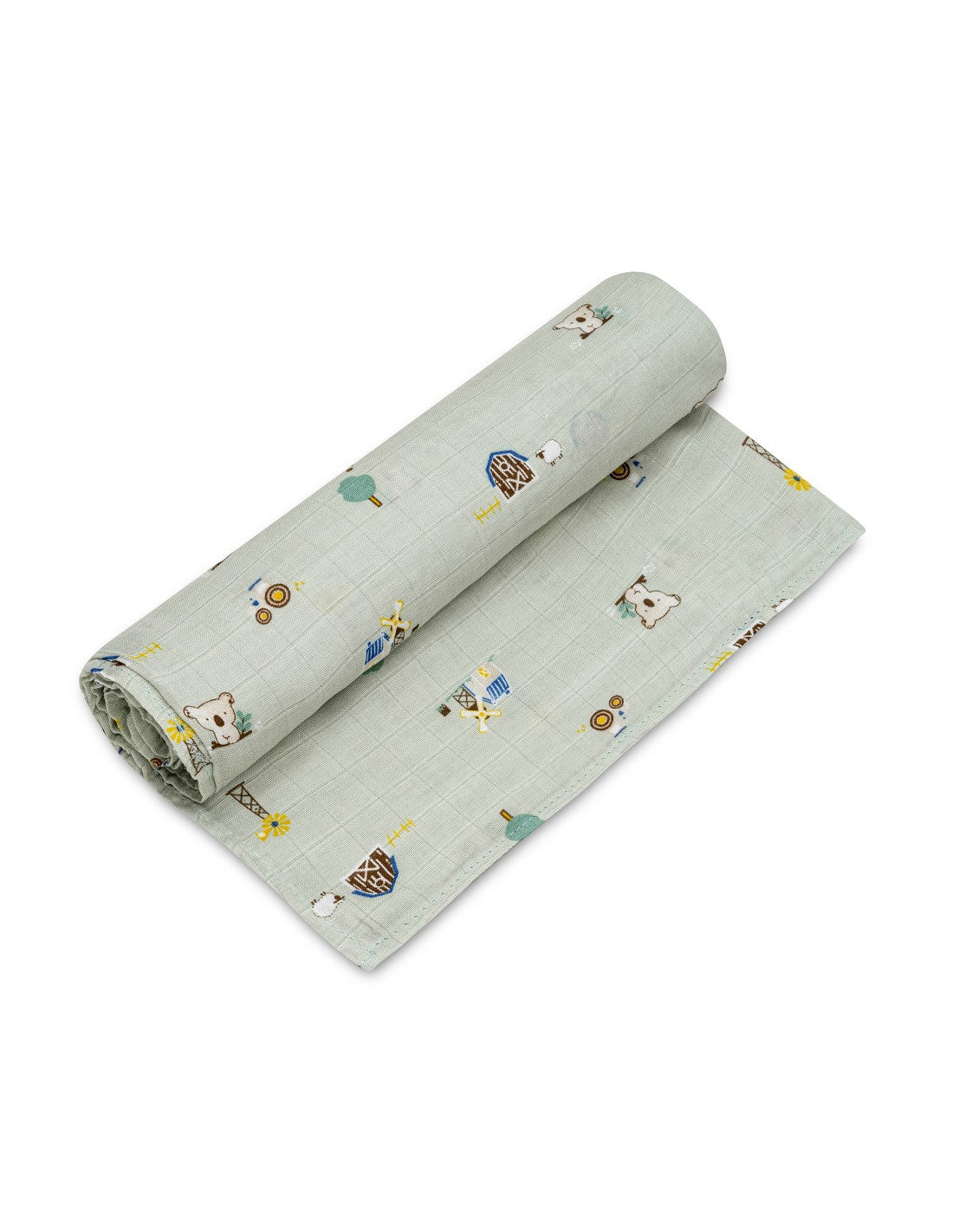 Muselina 1,20 x 1,20 Modelo Granja Koala Verde