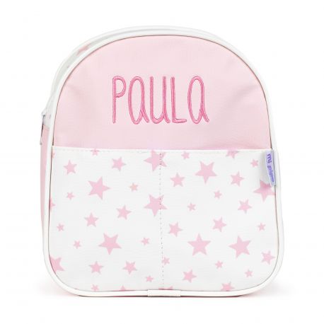 NUEVA Mochila Estrellas Rosa Personalizada.