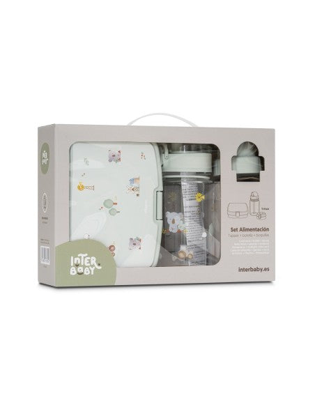 SET FIAMBRERA , BOTELLA DE AGUA Y 2 TAPONES Inter Baby